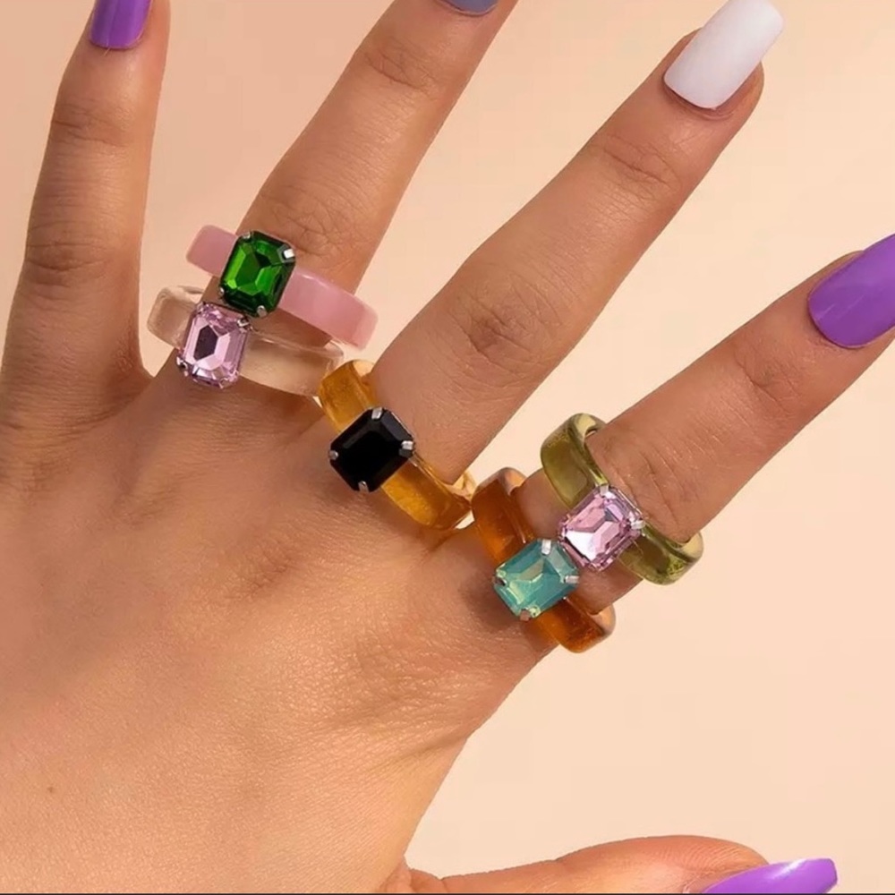 Fun & Fabulous Acrylic Rings! 💍 Super cute!